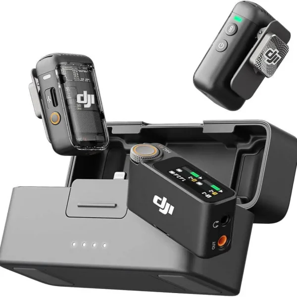 DJI Mic 2 Wireless Microphone Kit   (2 TX + 1 RX + Charging Case)